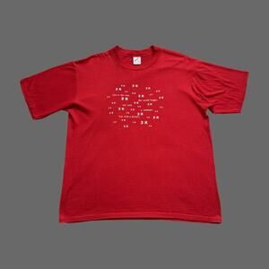 Jerzees VTG 90s T.S. Eliot Spinoff Graphic SS Single Stitch Tee Size XL Red